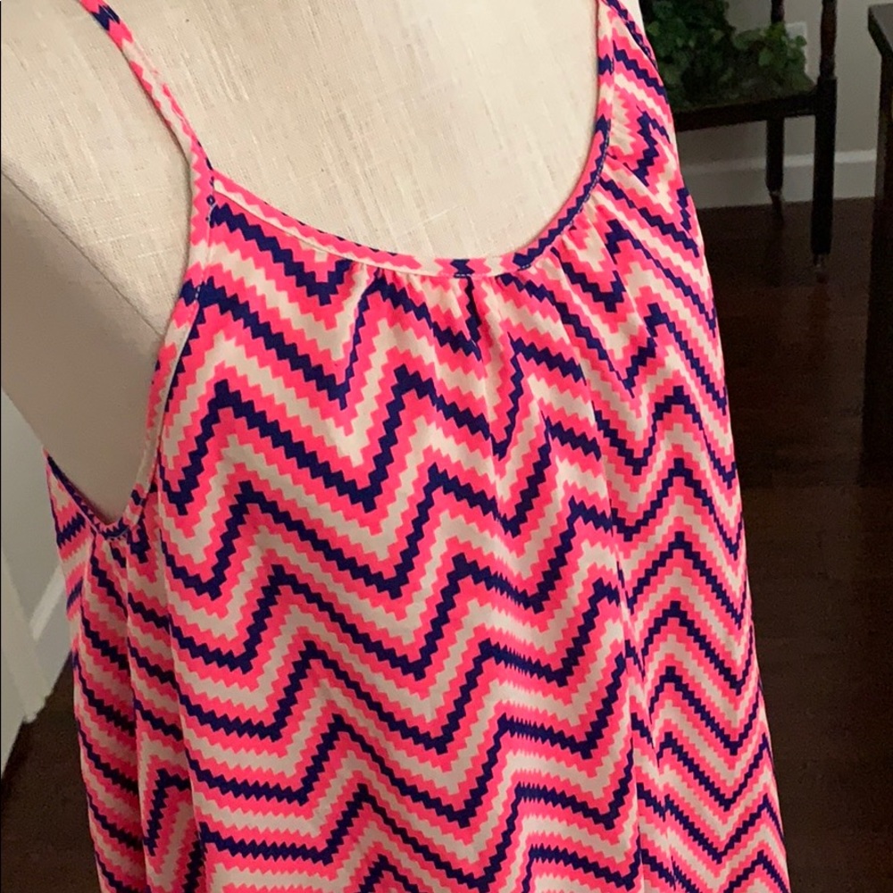 Saks Fifth Avenue Chevron Print Summer Dress